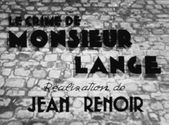 The Crime of Monsieur Lange 1936