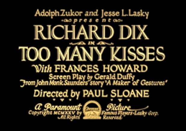 Too Many Kisses 1925